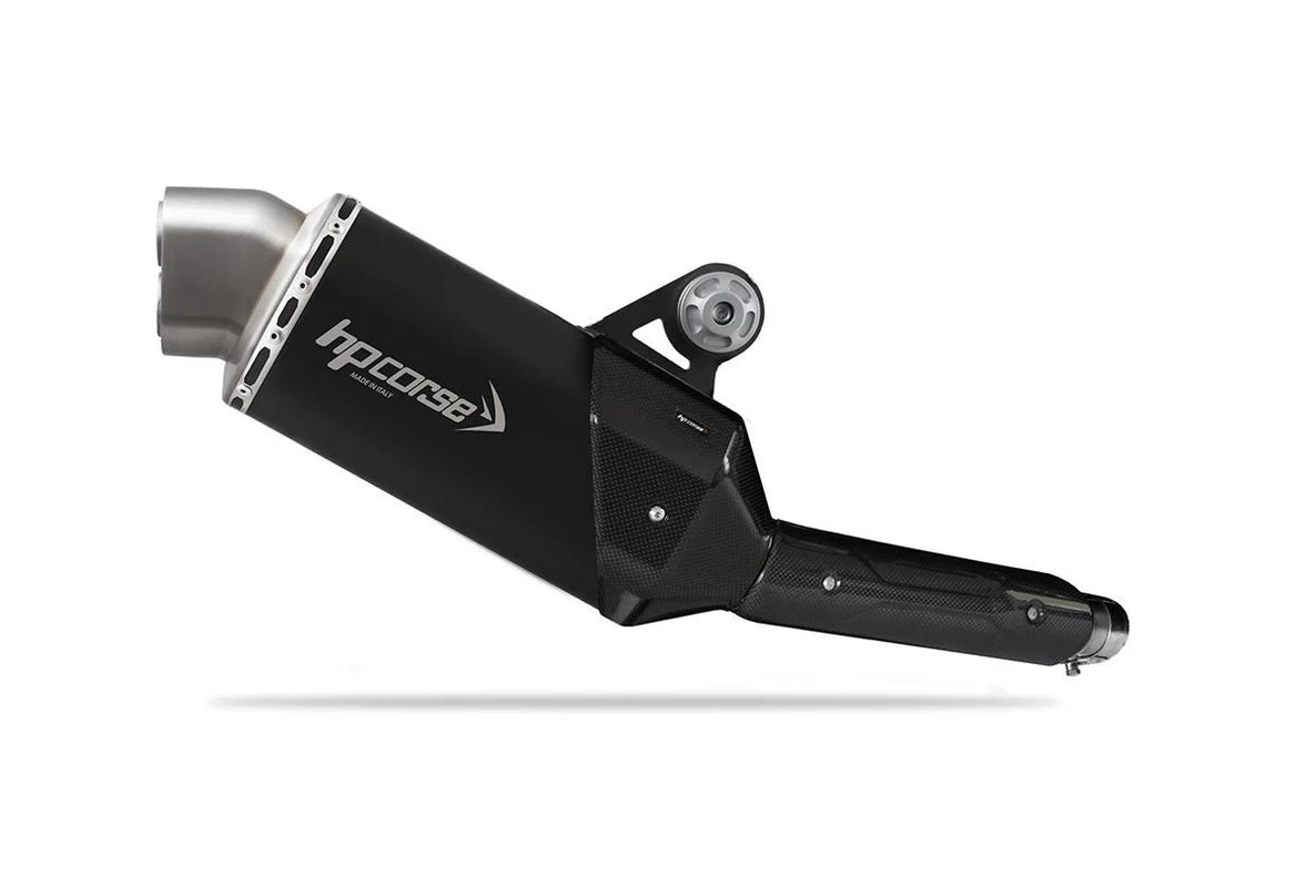 HPCorse 4-Track R Endschalldämpfer | mit E-Nummer | Ceramic-Schwarz | passend für Yamaha Tenere 700 - Modelle