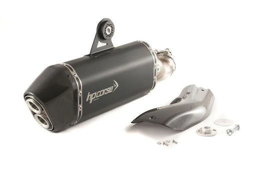 HPCorse SPS Carbon Endschalldämpfer | Kurz | mit E-Nummer | Ceramic-Schwarz | passend für BMW R 1250 GS / Adventure - Modelle (2018-2024)