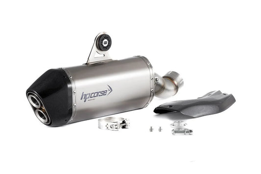 HPCorse SPS Carbon Endschalldämpfer | Kurz | mit E-Nummer | Satin | passend für BMW R 1250 GS / Adventure - Modelle (2018-2024)