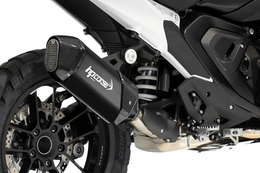 HPCorse SPS Carbon Endschalldämpfer | Kurz | mit E-Nummer | Titan-Schwarz | passend für BMW R 1300 GS / Adventure - Modelle (2023-2025)