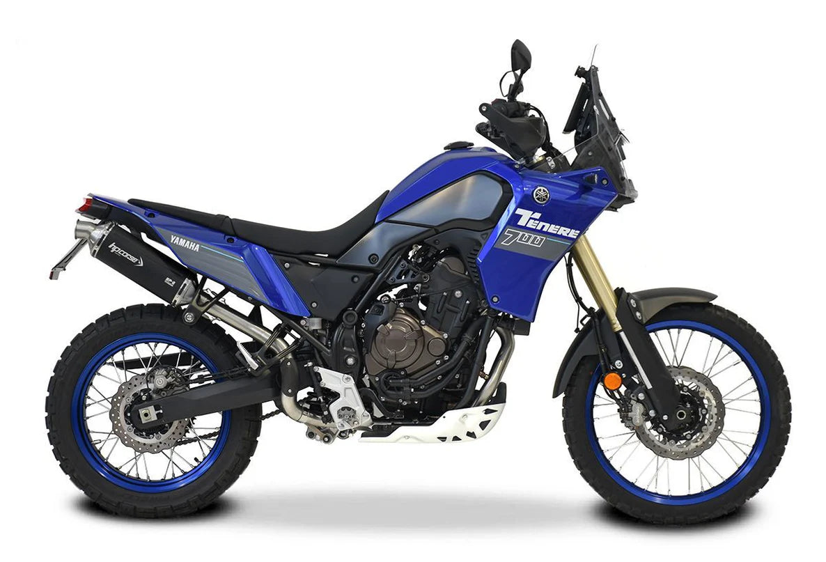 HPCorse SP-2 Endschalldämpfer | Hoch | mit E-Nummer | Titan-Schwarz | passend für Yamaha Tenere 700 - Modelle