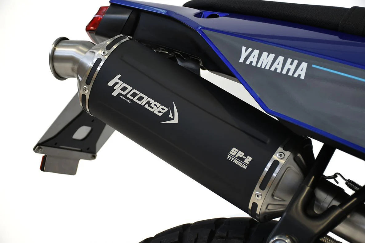 HPCorse SP-2 Endschalldämpfer | Hoch | mit E-Nummer | Titan-Schwarz | passend für Yamaha Tenere 700 - Modelle