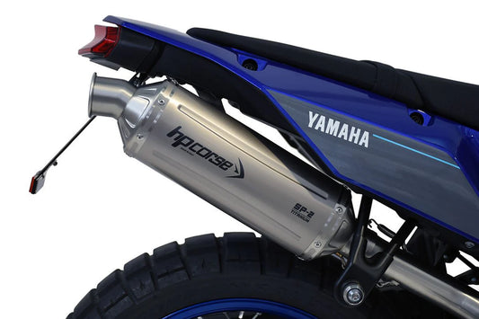 HPCorse SP-2 Endschalldämpfer | Hoch | mit E-Nummer | Titan | passend für Yamaha Tenere 700 - Modelle