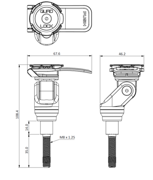 QUAD LOCK Pro Lenkerklemmhalterung | Motorrad