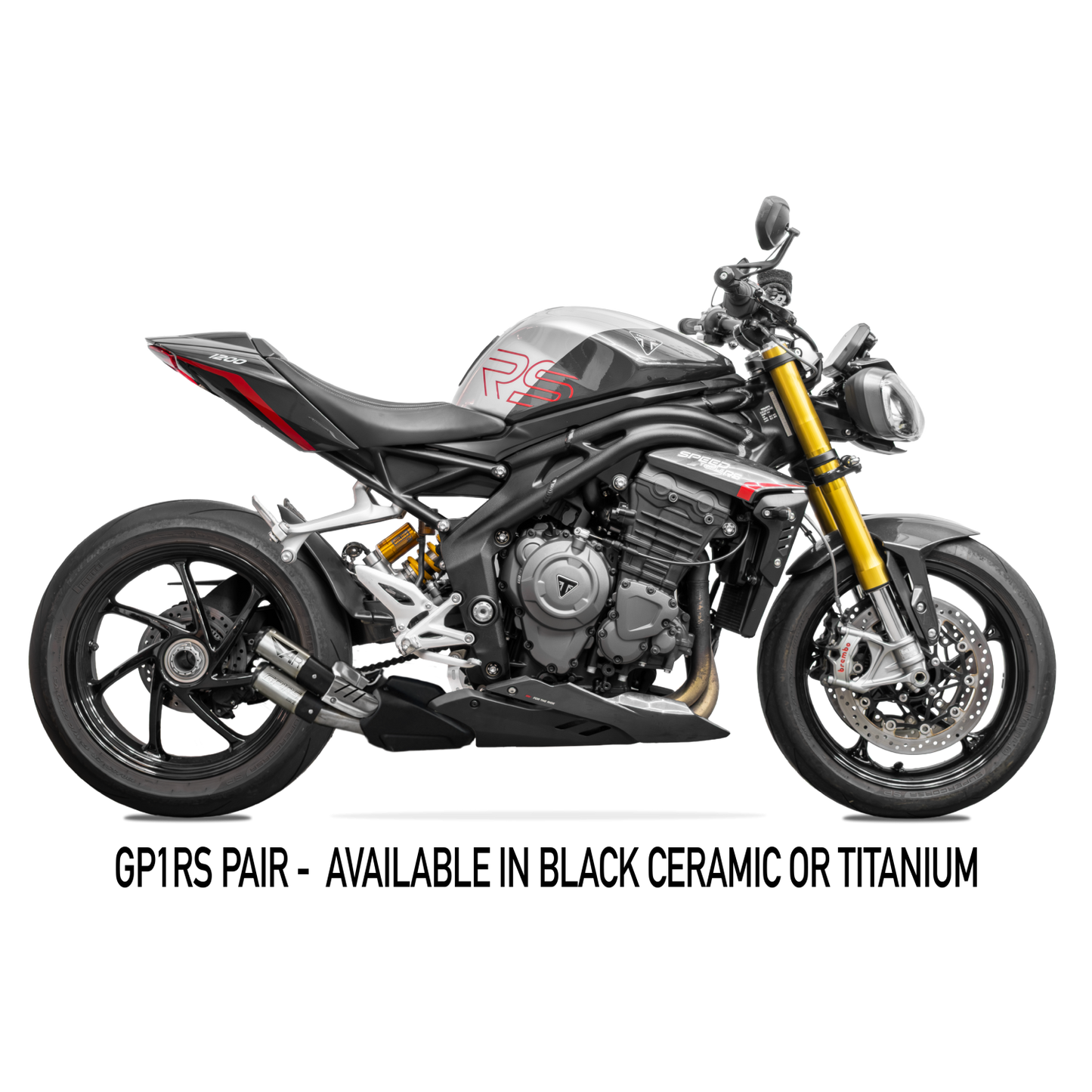 Austin Racing GP1RS Mini Pair | Slip-On | dB-Konform | passend für Triumph Speed Triple 1200 - Modelle (2025-)