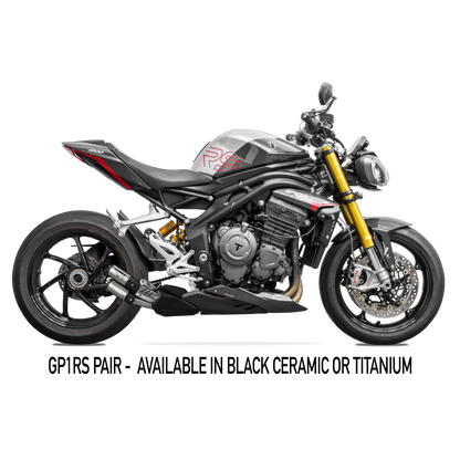 Austin Racing GP1RS Mini Pair | Slip-On | dB-Konform | passend für Triumph Speed Triple 1200 - Modelle (2025-)