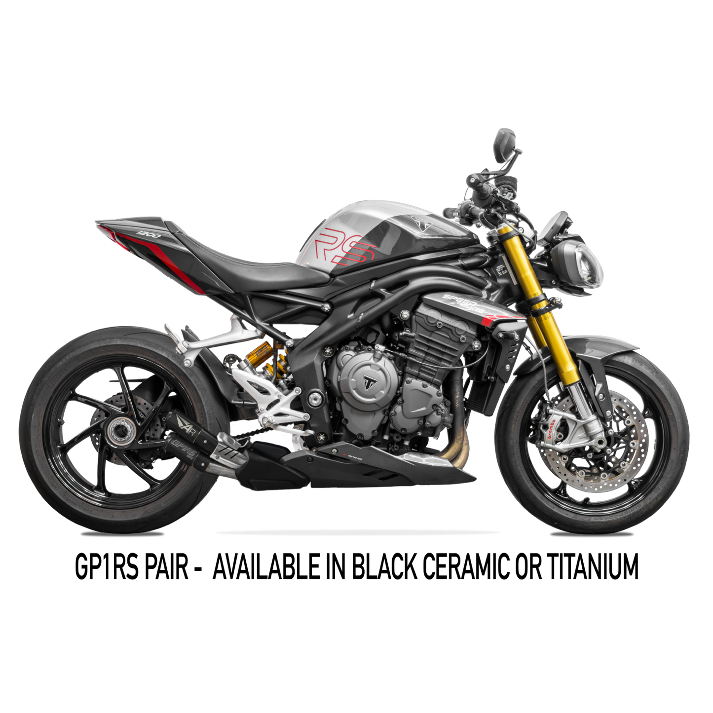 Austin Racing GP1RS Mini Pair | Slip-On | dB-Konform | passend für Triumph Speed Triple 1200 - Modelle (2025-)
