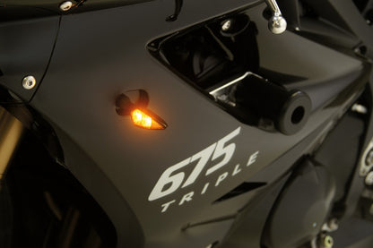 Kellermann Rhombus Dark | LED Blinker | mit ECE | schwarz | stark getönt | vorne rechts & hinten links