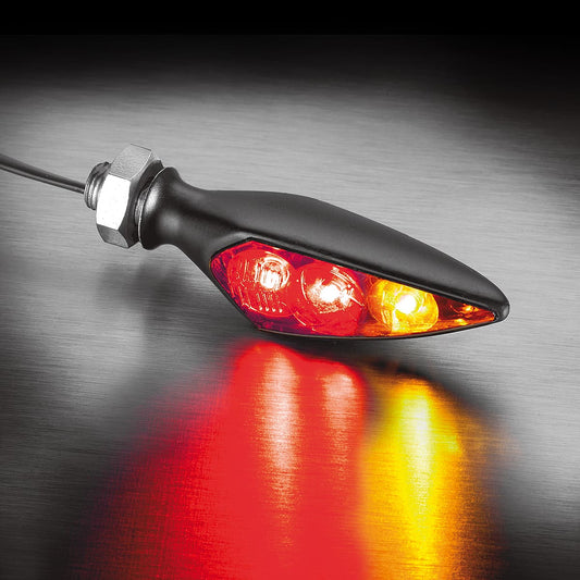 Kellermann Rhombus S DF Dark | 3 in 1 - LED Blinker | mit ECE | schwarz | getönt | hinten links