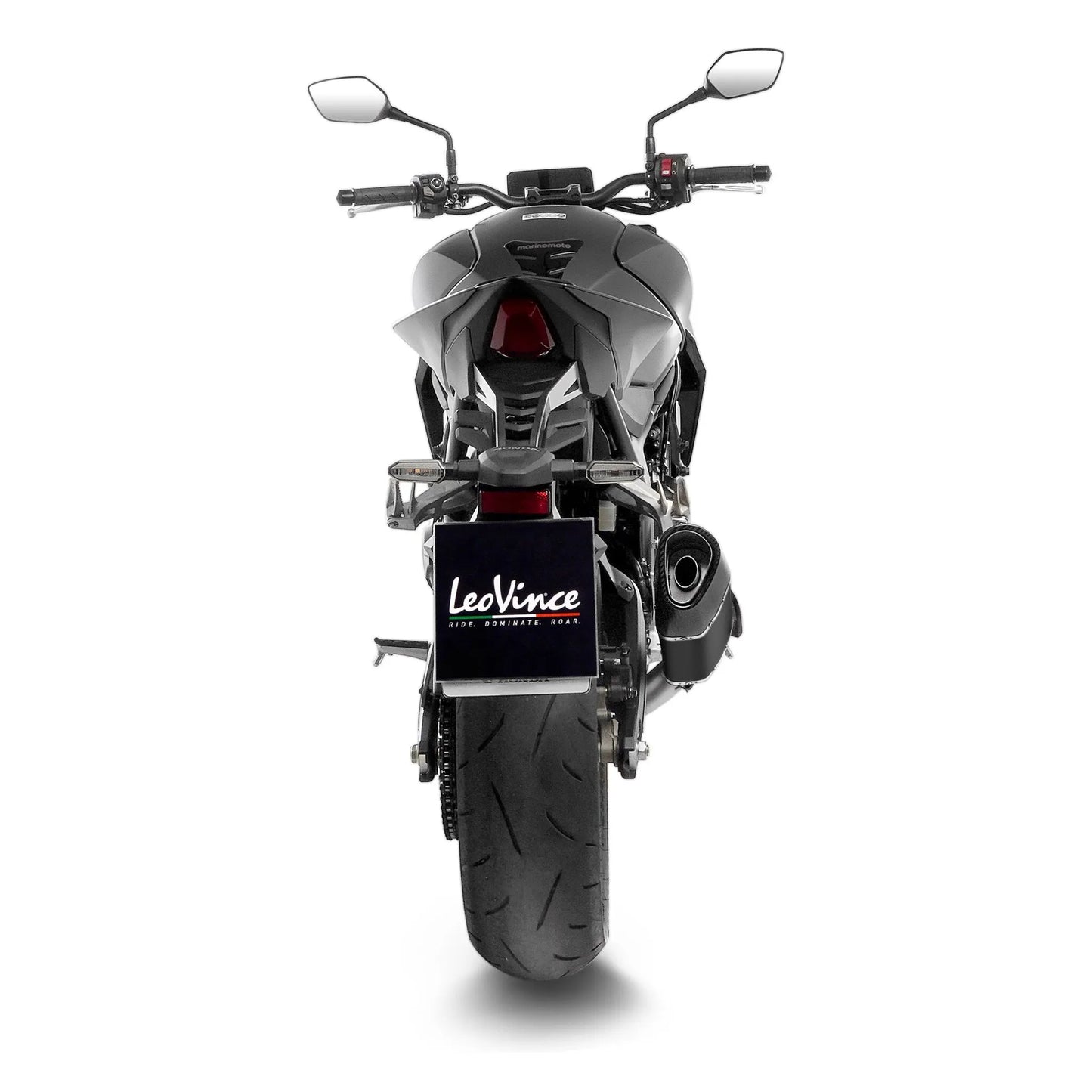 LeoVince LV-14 R | Slip-On Endschalldämpfer | E-Nummer | Black-Edition | passend für Honda CB 1000 Hornet / SP - Modelle (2025-2026)