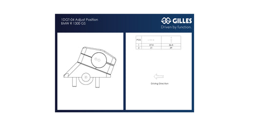 Gilles | Lenkererhöhung | Schwarz | passend für BMW R 1300 GS (2023-2025) & R 1300 GS Adventure (2024-2025) - Modelle