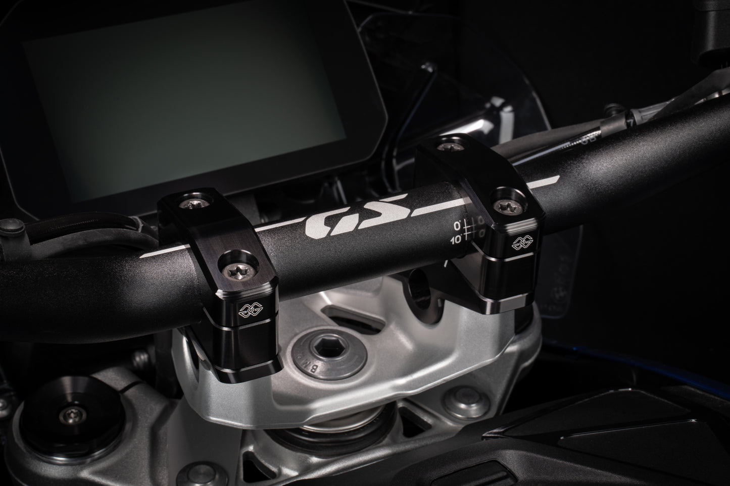 Gilles | Lenkererhöhung | Schwarz | passend für BMW R 1300 GS (2023-2025) & R 1300 GS Adventure (2024-2025) - Modelle