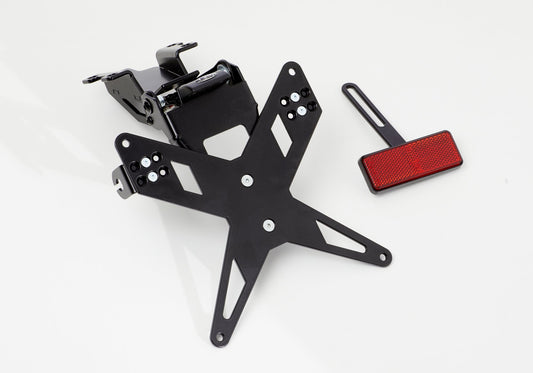 PROTECH X-SHAPE Kennzeichenhalterset inkl. Reflektor und Kennzeichenbeleuchtung | mit E-Nummer | passend für Kawasaki ZX-10R (2026) - Modelle