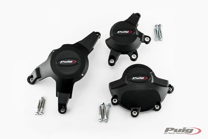 PUIG Motordeckelschoner | 3-teilig | schwarz | passend für Honda CBR 1000 RR / ABS Fireblade - Modelle (2008-2016)