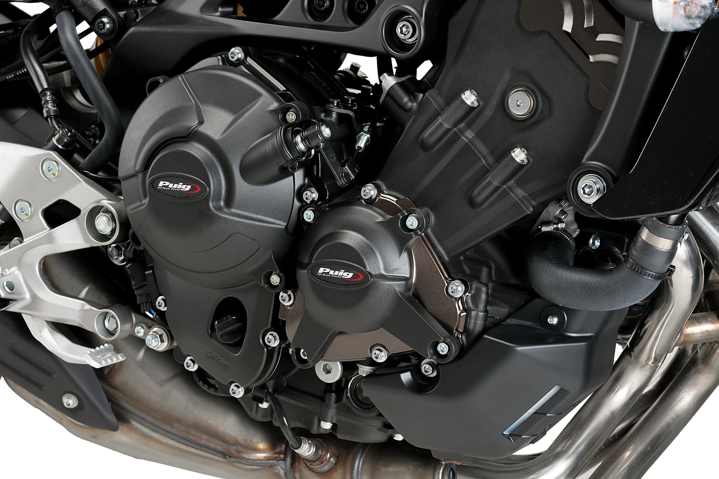 PUIG Motordeckelschoner | 4-teilig | schwarz | passend für Yamaha Niken - Modelle (2018-2020)