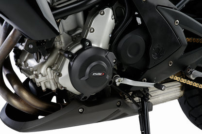 PUIG Motordeckelschoner | 3-teilig | schwarz | passend für Kawasaki ER-6N - Modelle (2006-2016)