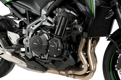 PUIG Motordeckelschoner | 3-teilig | schwarz | passend für Kawasaki Z900 / SE - Modelle (2017-2024)