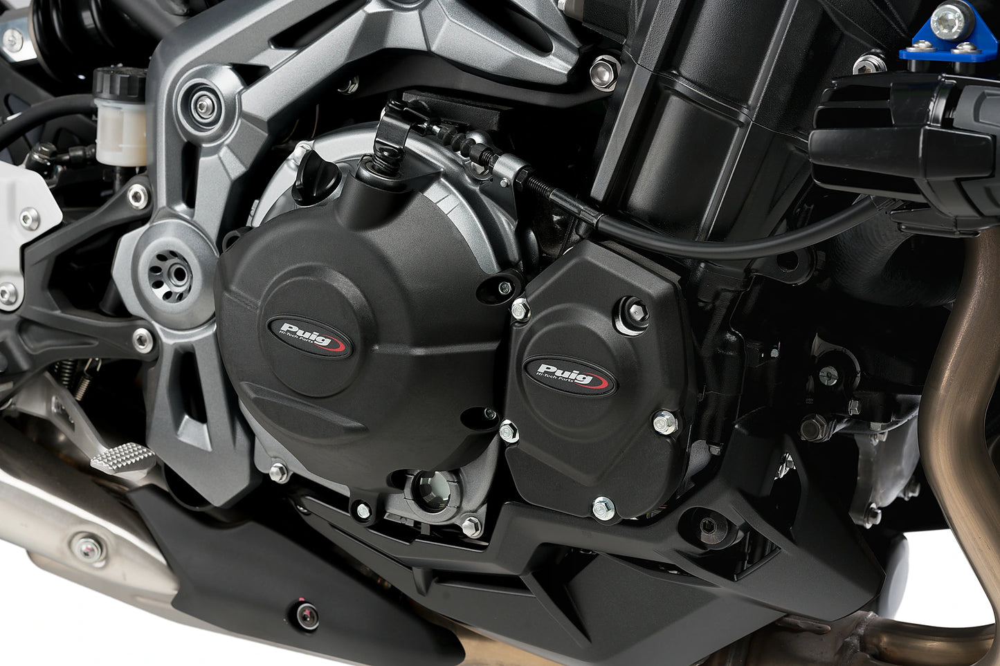 PUIG Motordeckelschoner | 3-teilig | schwarz | passend für Kawasaki Z900 / SE - Modelle (2017-2024)