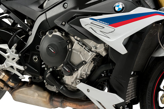 PUIG Motordeckelschoner | 3-teilig | schwarz | passend für BMW S 1000 R - Modelle (2017-2020)
