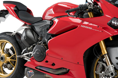 PUIG Motordeckelschoner | 2-teilig | schwarz | passend für Ducati 1199 Panigale - Modelle (2012-2014)