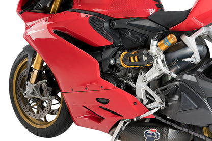 PUIG Motordeckelschoner | 2-teilig | schwarz | passend für Ducati 1199 Panigale - Modelle (2012-2014)