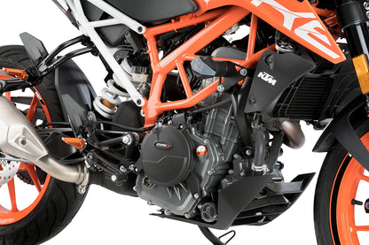 PUIG Motordeckelschoner | 2-teilig | schwarz | passend für KTM RC 390 - Modelle (2017-2019)