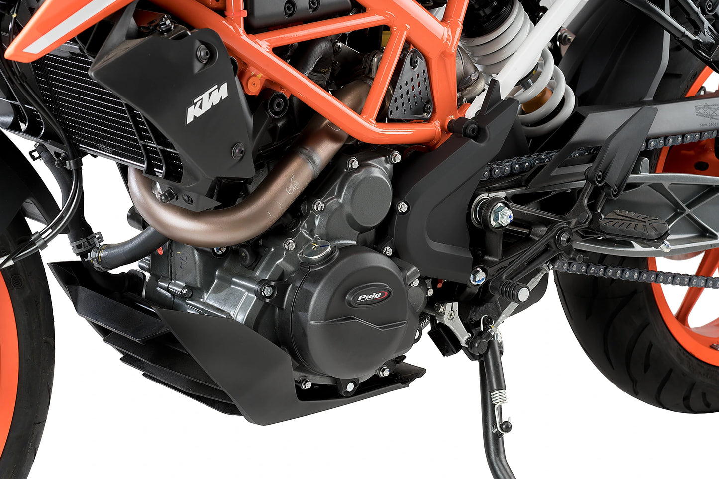 PUIG Motordeckelschoner | 2-teilig | schwarz | passend für KTM RC 390 - Modelle (2017-2019)