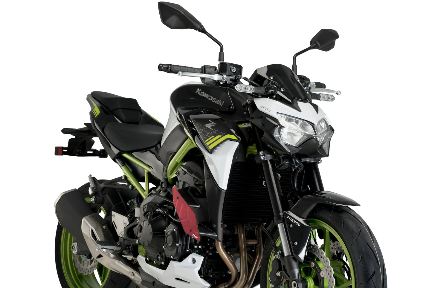 PUIG Downforce Naked Side Spoiler | mit ABE | rot | passend für Kawasaki Z900 - Modelle (2020-2024)