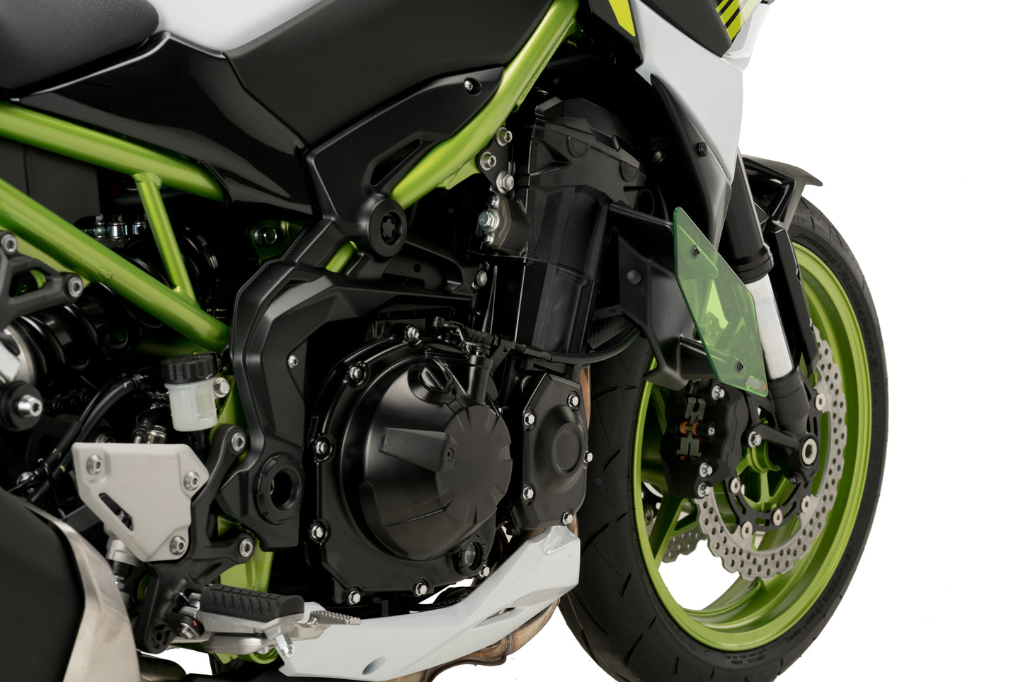 PUIG Downforce Naked Side Spoiler | mit ABE | grün | passend für Kawasaki Z900 - Modelle (2020-2024)
