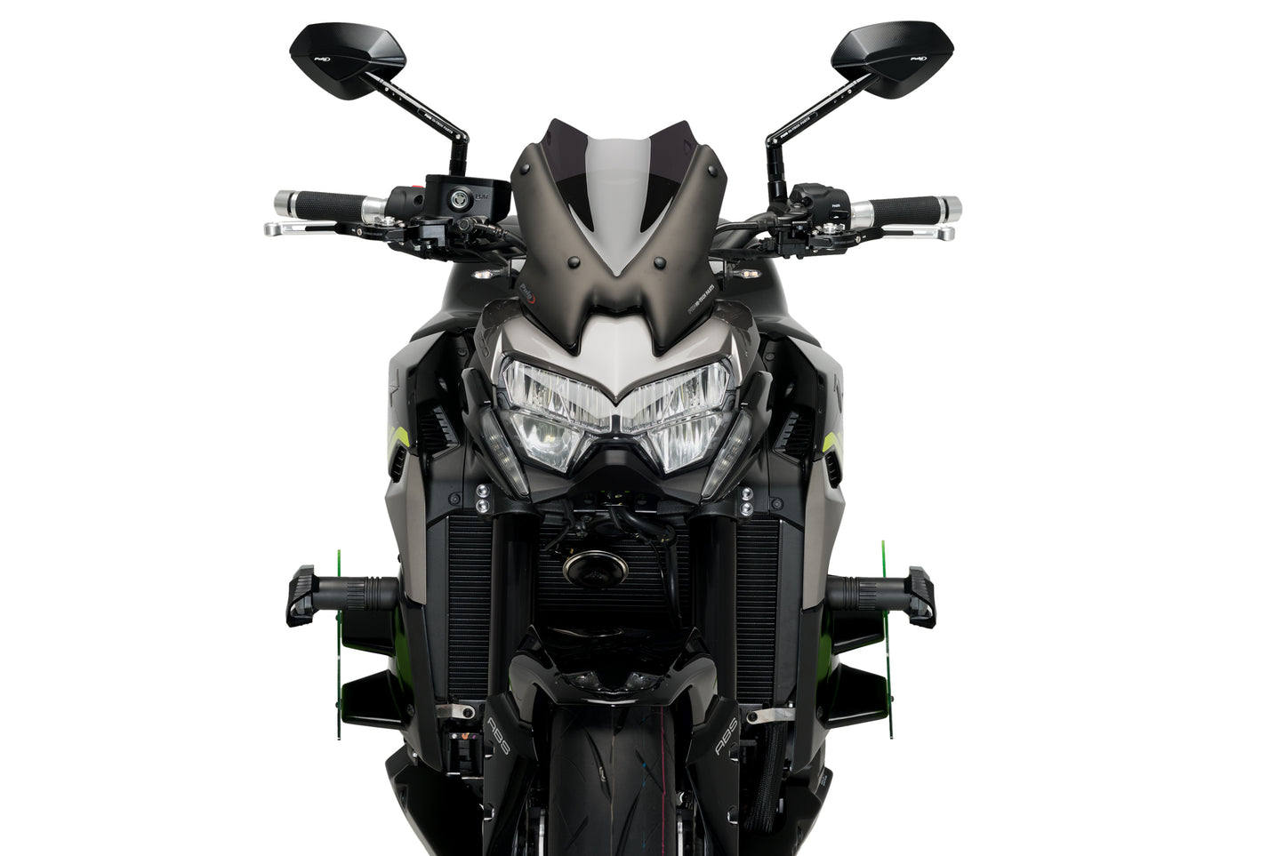 PUIG Downforce Naked Side Spoiler | mit ABE | grün | passend für Kawasaki Z900 - Modelle (2020-2024)