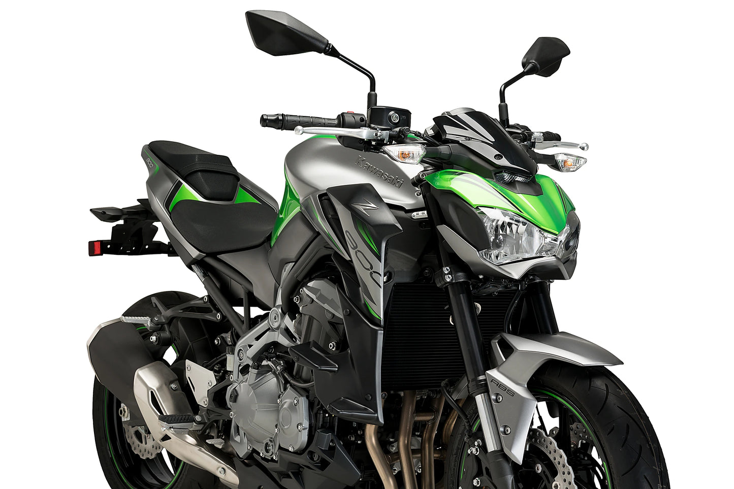 PUIG Downforce Naked Side Spoiler | mit ABE | grün | passend für Kawasaki Z900 - Modelle (2017-2019)
