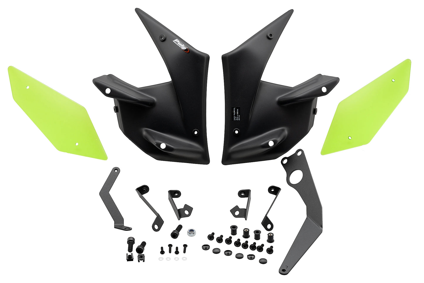 PUIG Downforce Naked Side Spoiler | mit ABE | grün | passend für Kawasaki Z900 - Modelle (2017-2019)