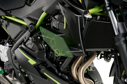 PUIG Downforce Naked Side Spoiler | mit ABE | grün | passend für Kawasaki Z650 - Modelle (2020-2024)