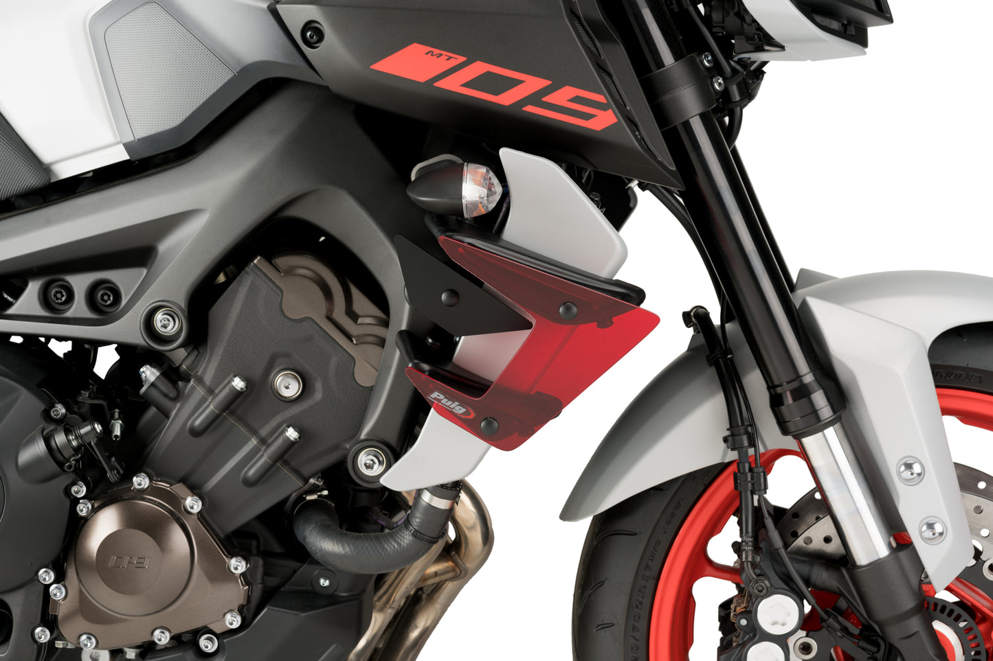 PUIG Downforce Naked Side Spoiler | mit ABE | rot | passend für Yamaha MT-09 / SP - Modelle (2017-2020)