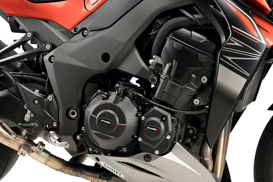 PUIG Motordeckelschoner | 3-teilig | schwarz | passend für Kawasaki Z1000 / SE - Modelle (2014-2020)