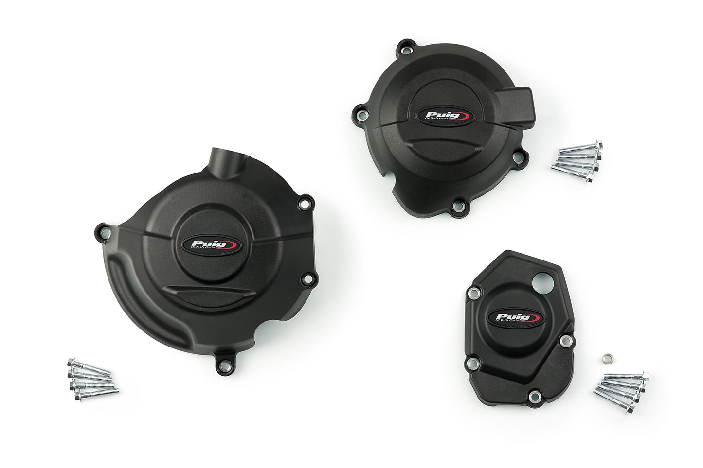 PUIG Motordeckelschoner | 3-teilig | schwarz | passend für Kawasaki Z1000 / SE - Modelle (2014-2020)