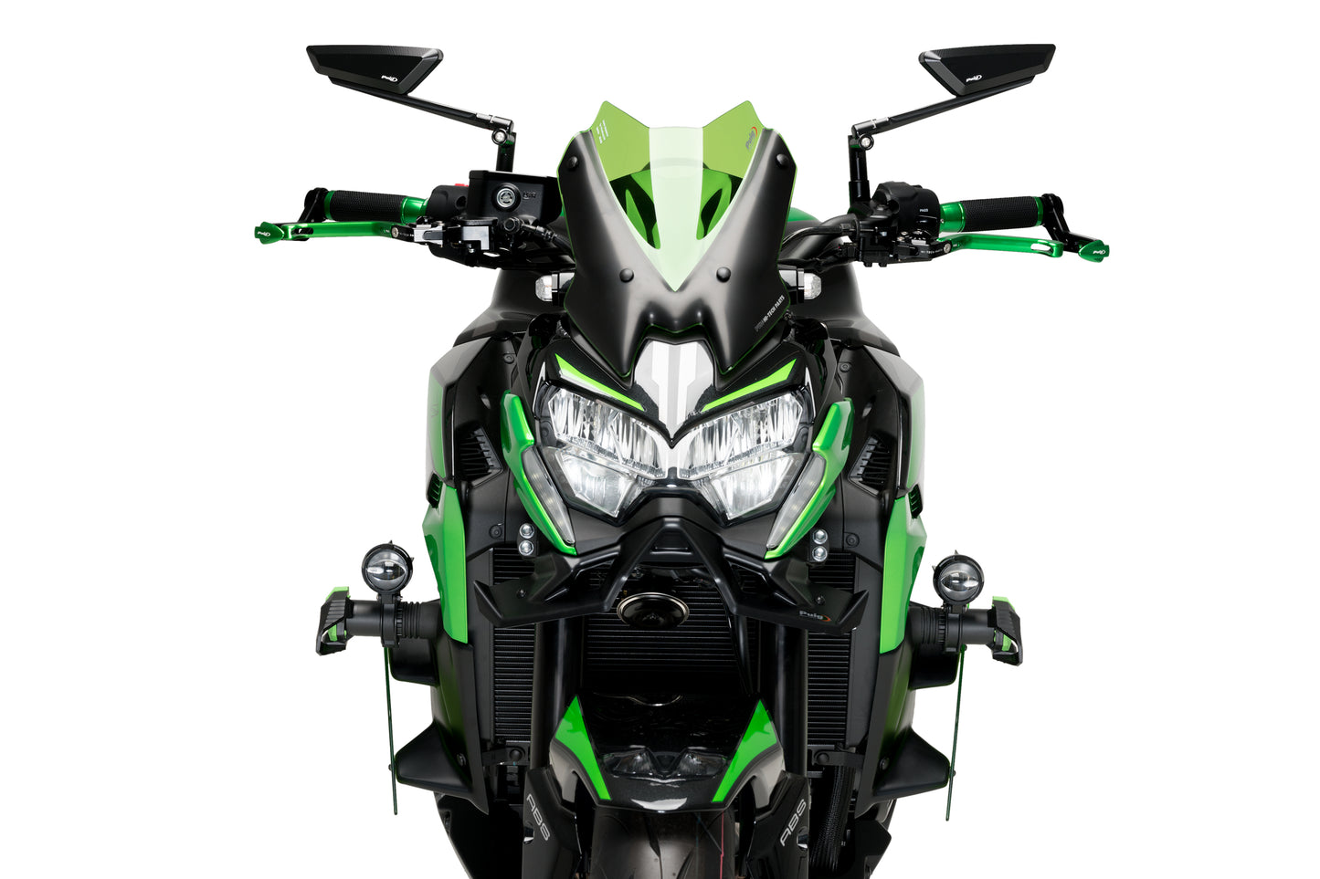 PUIG Downforce Naked Front Spoiler | mit ABE | matt-schwarz | passend für Kawasaki Z900 / SE - Modelle (2020-2024)