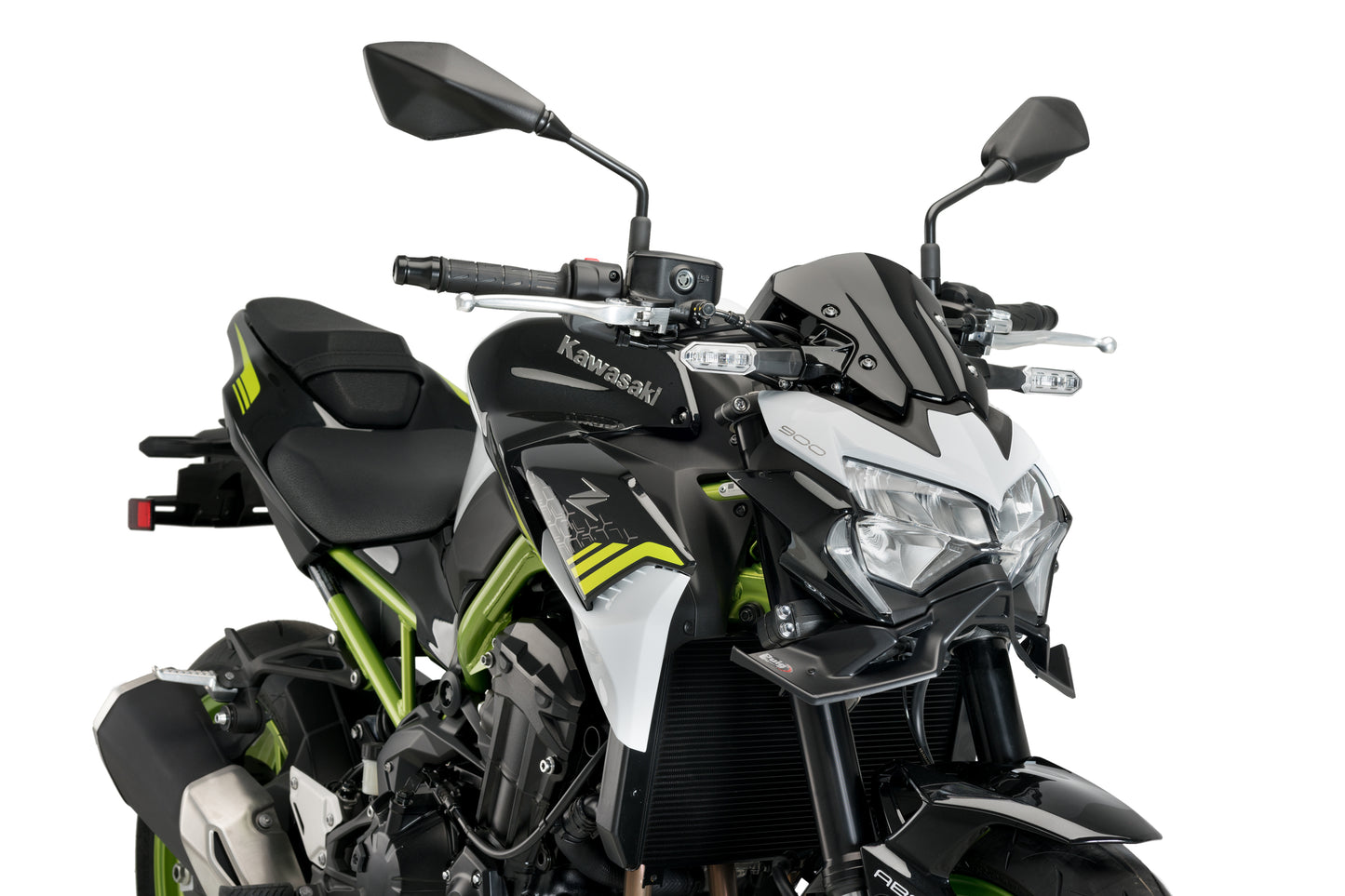 PUIG Downforce Naked Front Spoiler | mit ABE | matt-schwarz | passend für Kawasaki Z900 / SE - Modelle (2020-2024)
