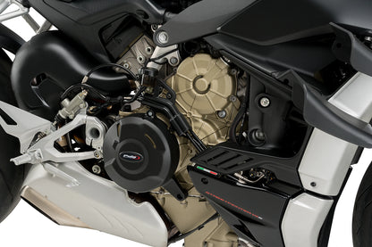 PUIG Motordeckelschoner | 2-teilig | schwarz | passend für Ducati Streetfighter V4 / S - Modelle (2020-2022)
