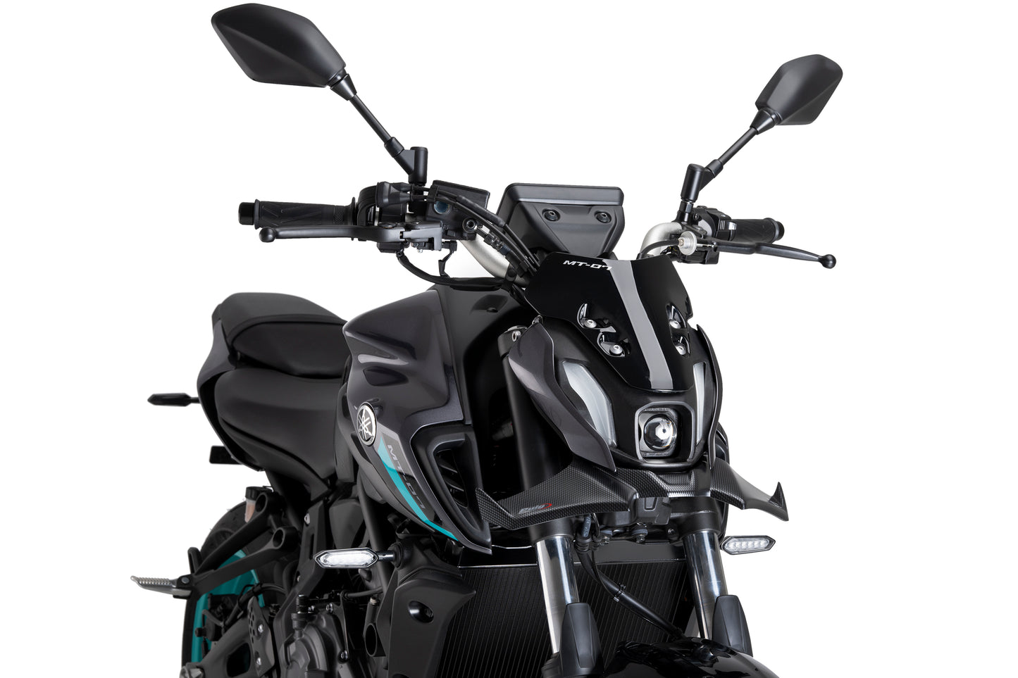 PUIG Downforce Naked Front Spoiler | mit ABE | carbon-look | passend für Yamaha MT-07 / PURE - Modelle (2021-2024)