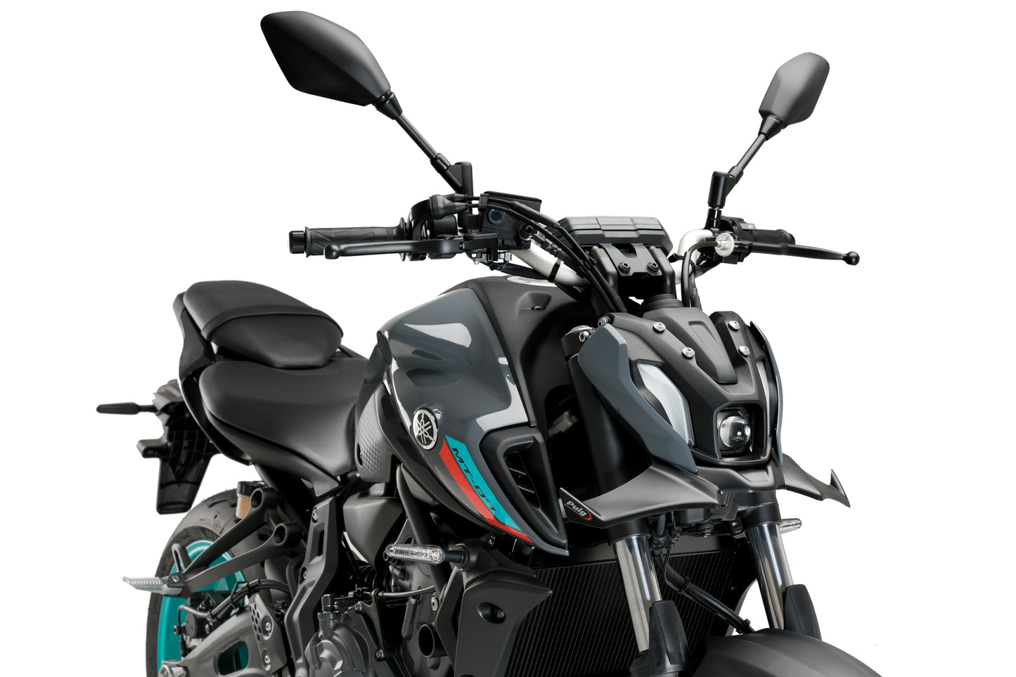 PUIG Downforce Naked Front Spoiler | mit ABE | matt-schwarz | passend für Yamaha MT-07 / PURE - Modelle (2021-2024)