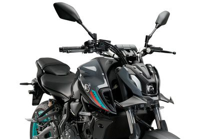 PUIG Downforce Naked Front Spoiler | mit ABE | matt-schwarz | passend für Yamaha MT-07 / PURE - Modelle (2021-2024)
