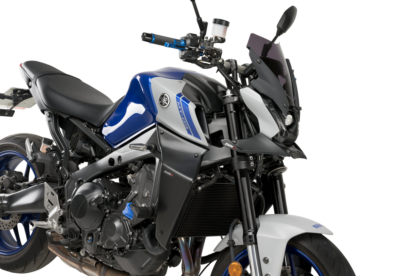 PUIG Downforce Naked Front Spoiler | mit ABE | matt-schwarz | passend für Yamaha MT-09 / SP - Modelle (2021-2023)