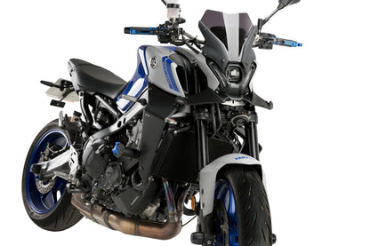 PUIG Downforce Naked Front Spoiler | mit ABE | matt-schwarz | passend für Yamaha MT-09 / SP - Modelle (2021-2023)