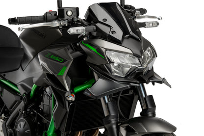 PUIG Downforce Naked Front Spoiler | mit ABE | carbon-look | passend für Kawasaki Z650 - Modelle (2021-2026)