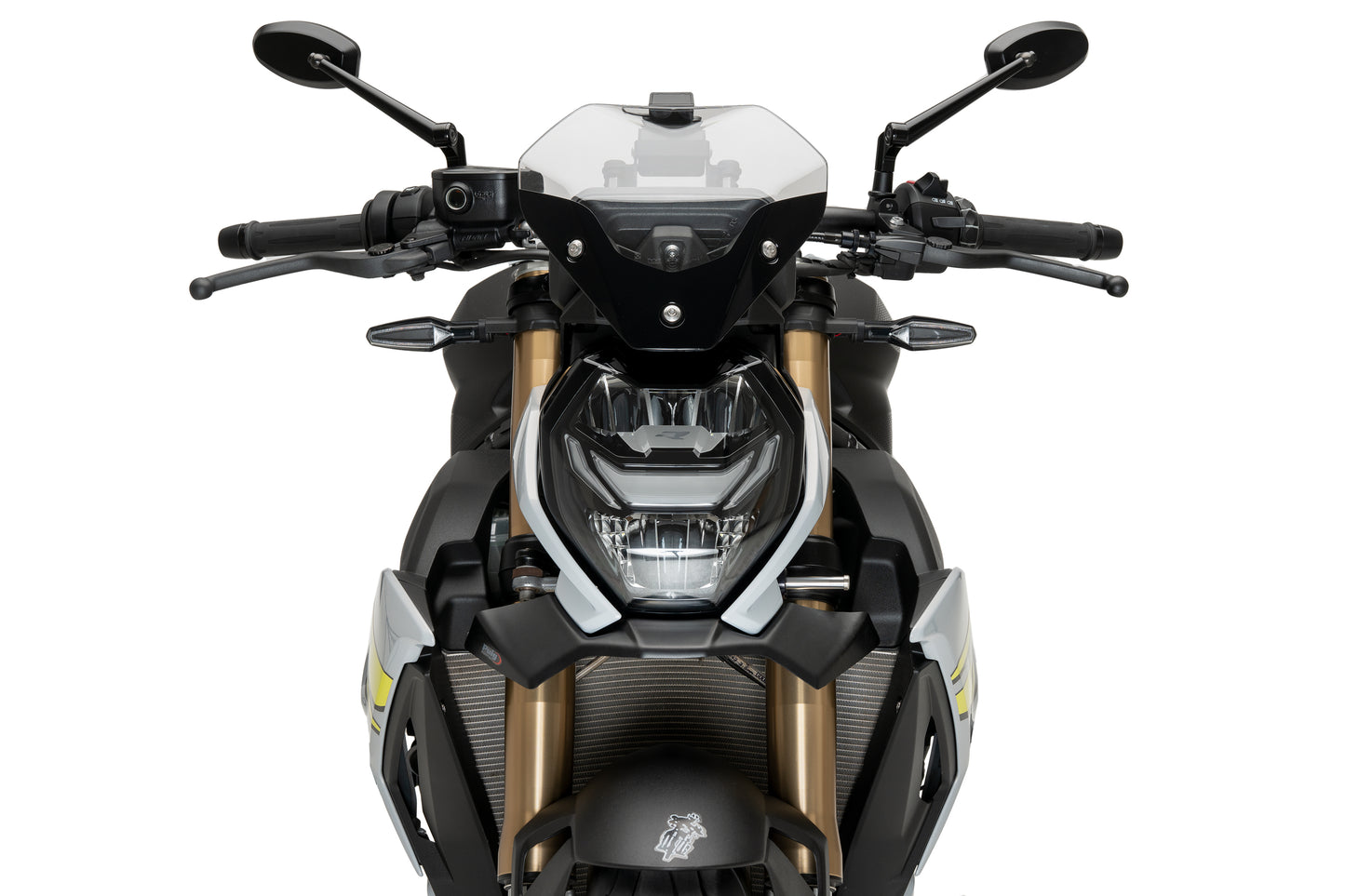 PUIG Downforce Naked Front Spoiler | mit ABE | matt-schwarz | passend für BMW M 1000 R & S 1000 R - Modelle (2021-2024)