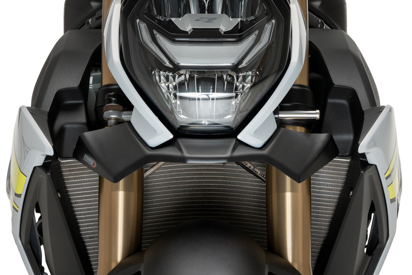 PUIG Downforce Naked Front Spoiler | mit ABE | matt-schwarz | passend für BMW M 1000 R & S 1000 R - Modelle (2021-2024)