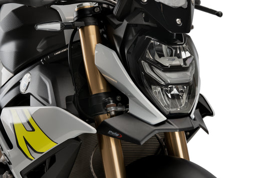 PUIG Downforce Naked Front Spoiler | mit ABE | matt-schwarz | passend für BMW M 1000 R & S 1000 R - Modelle (2021-2024)