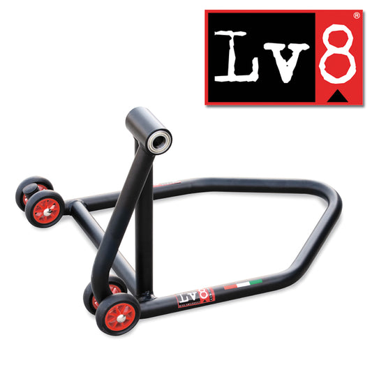 LV8 - ELEVATE Einarm-Montageständer "DIAVOL" | schwarz | OHNE AUFNAHMEDORN | Links | Einarm-Montageständer