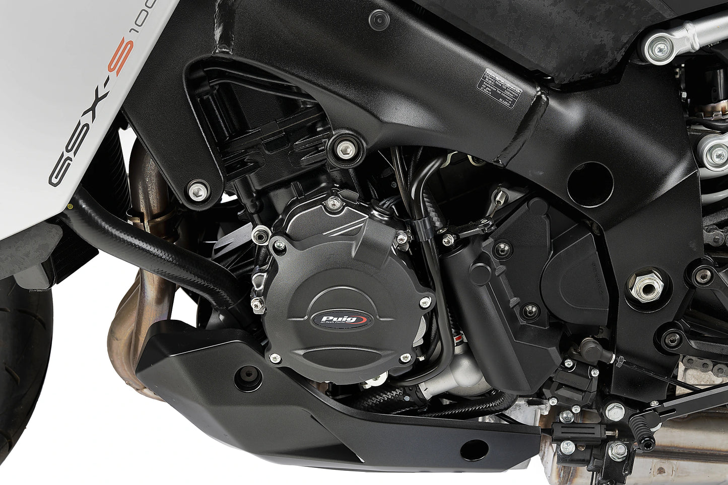 PUIG Motordeckelschoner | 4-teilig | schwarz | passend für Suzuki GSX-S 1000 GX Sport - Modelle (2024-2025)